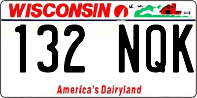 WI license plate 132NQK