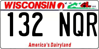 WI license plate 132NQR