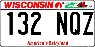 WI license plate 132NQZ