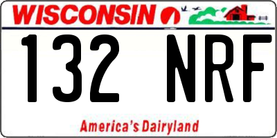 WI license plate 132NRF