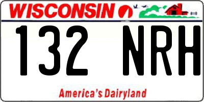 WI license plate 132NRH