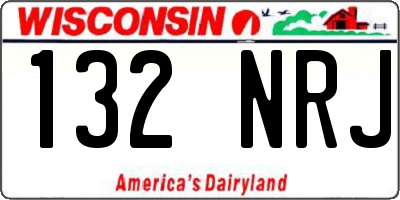 WI license plate 132NRJ