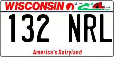 WI license plate 132NRL