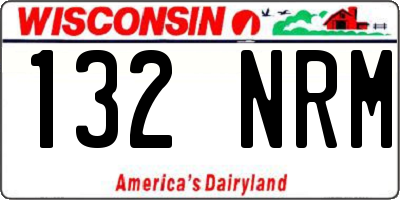 WI license plate 132NRM
