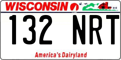 WI license plate 132NRT