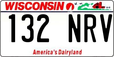 WI license plate 132NRV