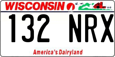 WI license plate 132NRX
