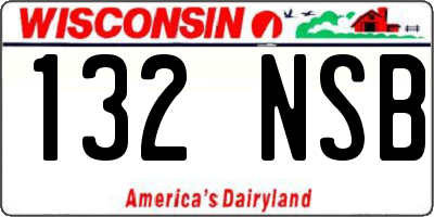 WI license plate 132NSB