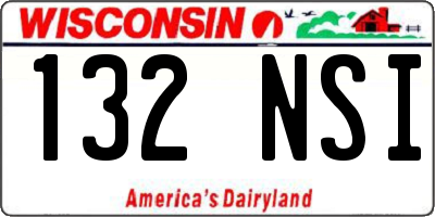 WI license plate 132NSI