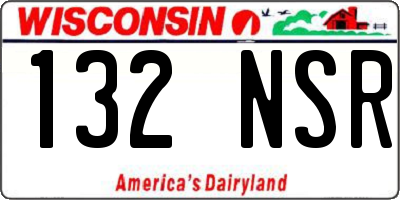 WI license plate 132NSR