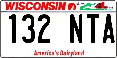 WI license plate 132NTA