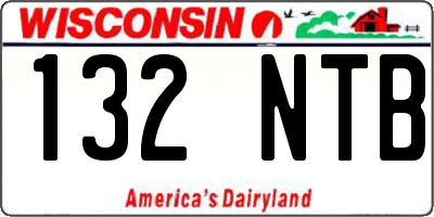 WI license plate 132NTB