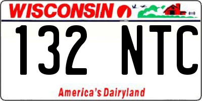 WI license plate 132NTC