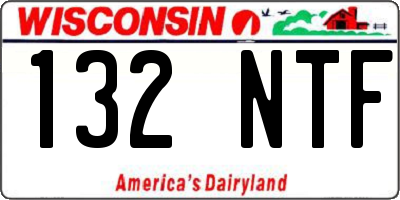 WI license plate 132NTF