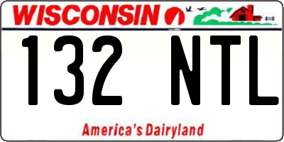 WI license plate 132NTL
