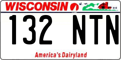 WI license plate 132NTN