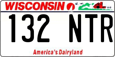 WI license plate 132NTR