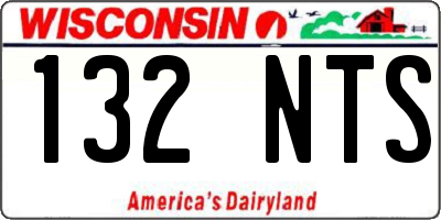 WI license plate 132NTS