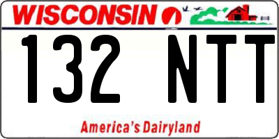 WI license plate 132NTT