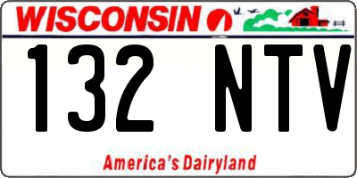 WI license plate 132NTV