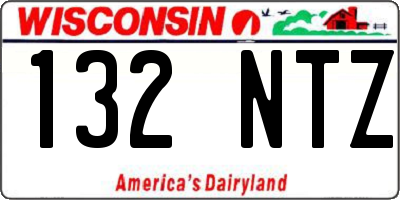WI license plate 132NTZ