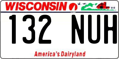 WI license plate 132NUH
