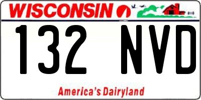 WI license plate 132NVD