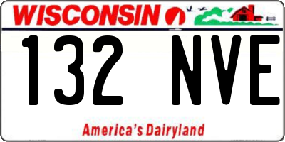 WI license plate 132NVE
