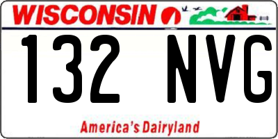 WI license plate 132NVG