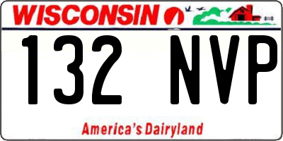 WI license plate 132NVP