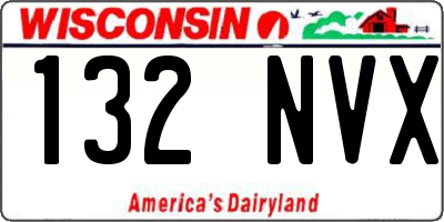 WI license plate 132NVX