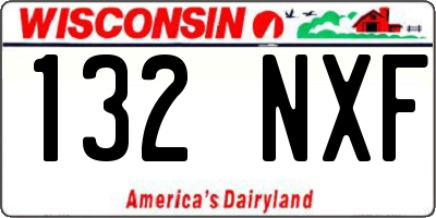 WI license plate 132NXF