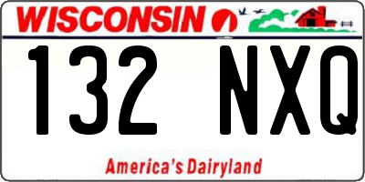 WI license plate 132NXQ