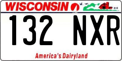 WI license plate 132NXR