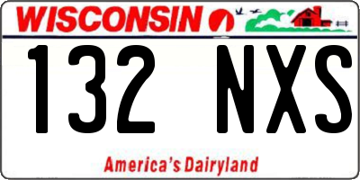 WI license plate 132NXS