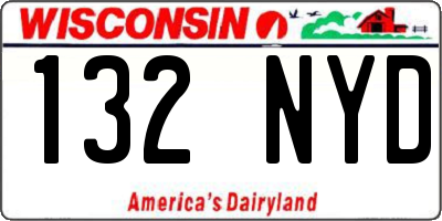 WI license plate 132NYD