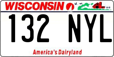 WI license plate 132NYL
