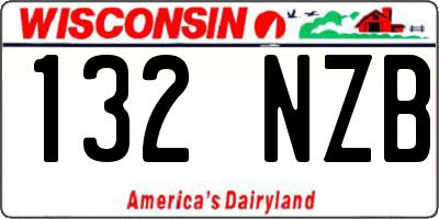 WI license plate 132NZB