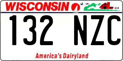 WI license plate 132NZC