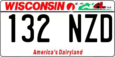 WI license plate 132NZD