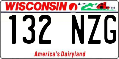 WI license plate 132NZG