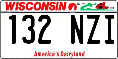 WI license plate 132NZI