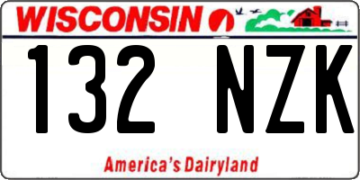 WI license plate 132NZK