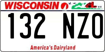 WI license plate 132NZO
