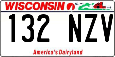 WI license plate 132NZV