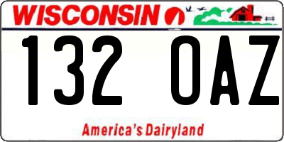 WI license plate 132OAZ