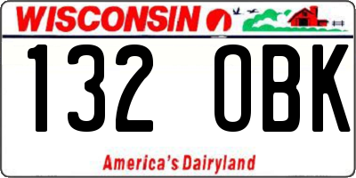 WI license plate 132OBK