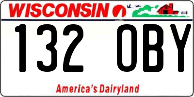 WI license plate 132OBY