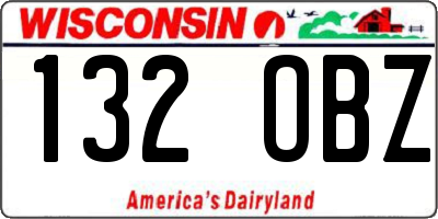 WI license plate 132OBZ