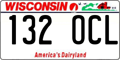 WI license plate 132OCL